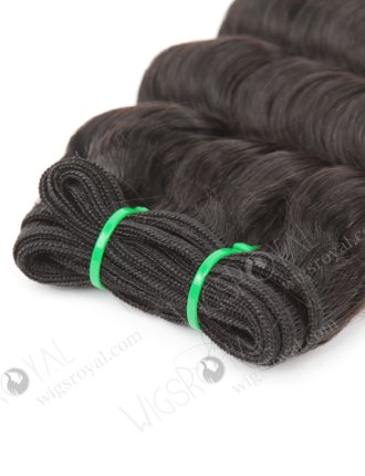 Hot Selling Double Drawn 14'' 7A Peruvian Virgin Deep Body Wave Natural Color Hair Wefts WR-MW-167