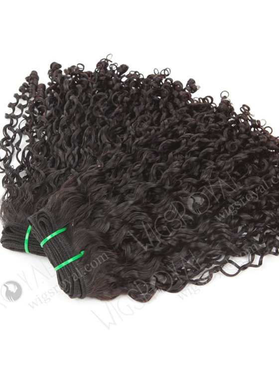 Double Drawn 14'' 5a Peruvian Virgin Tighter Pixy Curl Natural Color Hair Wefts WR-MW-168-14136