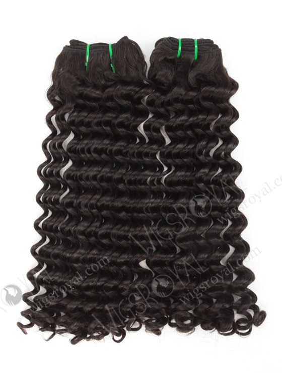 Unprocessed double Drawn 18'' 5a Peruvian Virgin Curl As Pictures Natural Color Hair Wefts WR-MW-163-14176