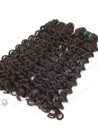 Unprocessed double Drawn 18'' 5A Peruvian Virgin Deep Curly Natural Color Hair Wefts WR-MW-163