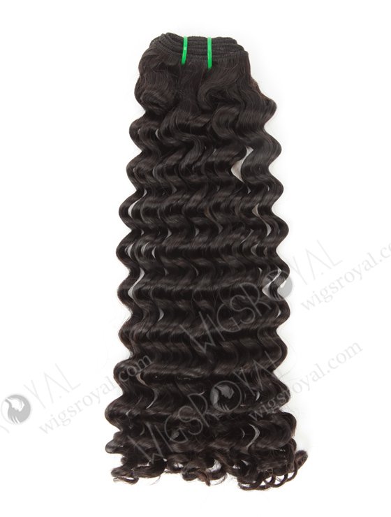 Unprocessed double Drawn 18'' 5A Peruvian Virgin Deep Curly Natural Color Hair Wefts WR-MW-163-14179