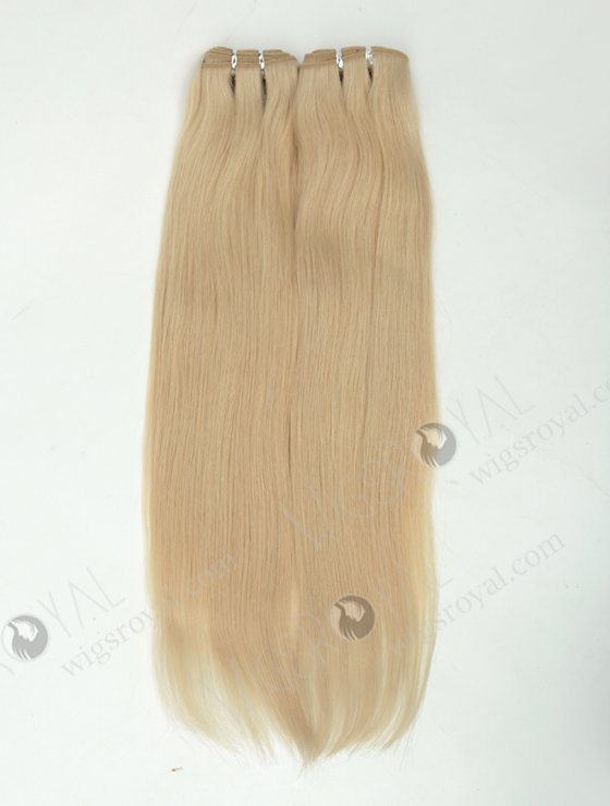 Top Quality Hair Weft Extension Light Blonde European Virgin Hair WR-MW-172-14109