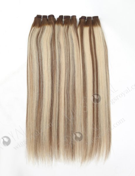 Seamless Comfortable Silk Ribbon Flat Wefts Blonde with Brown Highlights Best Quality European Virgin Hair WR-MW-188