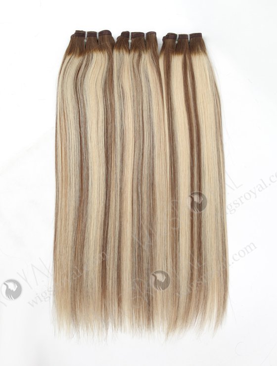 Seamless Comfortable Silk Ribbon Flat Wefts Blonde with Brown Highlights Best Quality European Virgin Hair WR-MW-188-13994