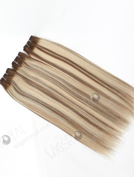 Seamless Comfortable Silk Ribbon Flat Wefts Blonde with Brown Highlights Best Quality European Virgin Hair WR-MW-188-13995