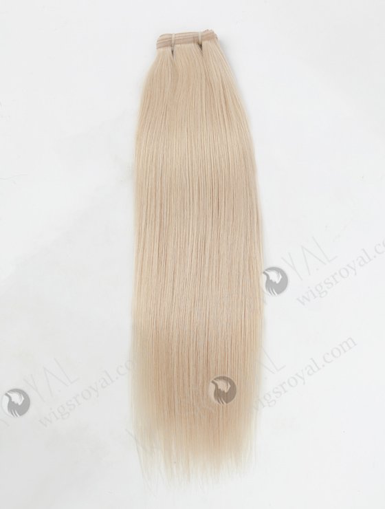 Platinum Blonde White Color Virgin Hair Flat Seamless Comfortable Hybrid Wefts WR-MW-187-14008