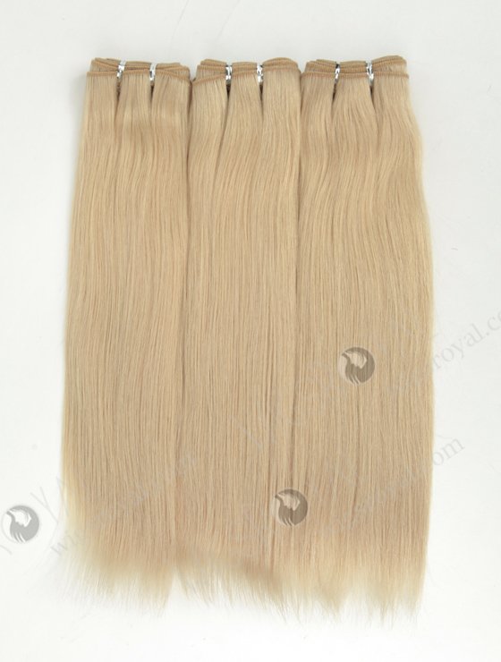 Light Blonde Hair Weft 14 Inches Cuticle Aligned European Remy Hair WR-MW-178-14074