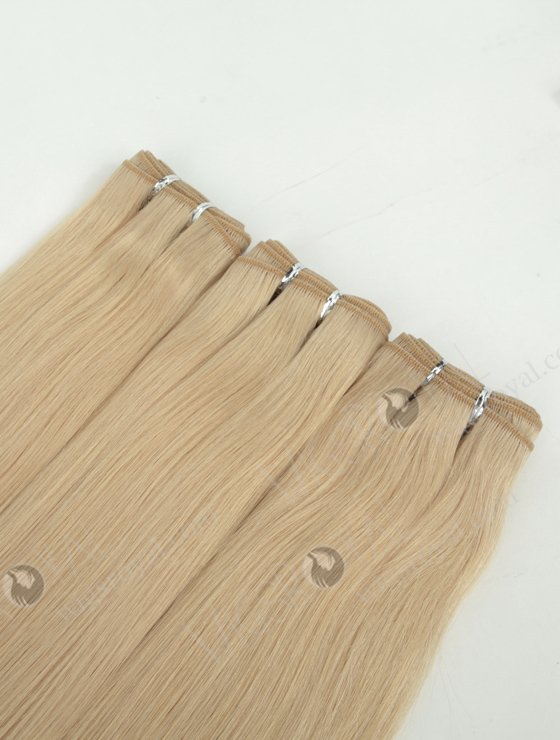 Light Blonde Hair Weft 14 Inches Cuticle Aligned European Remy Hair WR-MW-178-14075