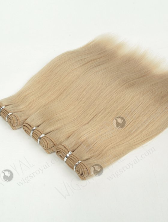 Light Blonde Hair Weft 14 Inches Cuticle Aligned European Remy Hair WR-MW-178-14076