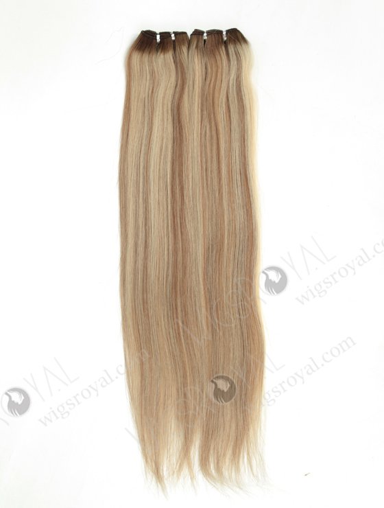 Sew In Weave Hair Extension Long Straight Blonde with Brown Highlights WR-MW-183-14035
