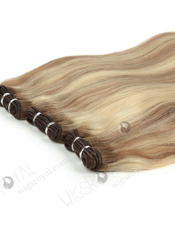 Sew In Weave Hair Extension Long Straight Blonde with Brown Highlights WR-MW-183-14038