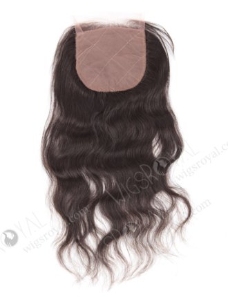 In Stock Indian Virgin Hair 14" Natural Wave Natural Color Silk Top Closure STC-15