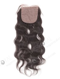 In Stock Indian Remy Hair 16" Natural Wave Natural Color Silk Top Closure STC-13