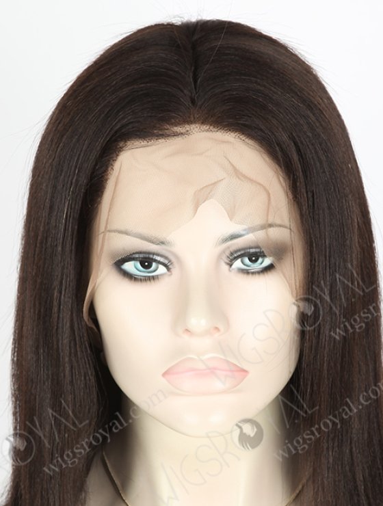 In Stock Indian Remy Hair 14" Yaki Straight Natural Color 360 Lace Wig 360LW-01004-14303