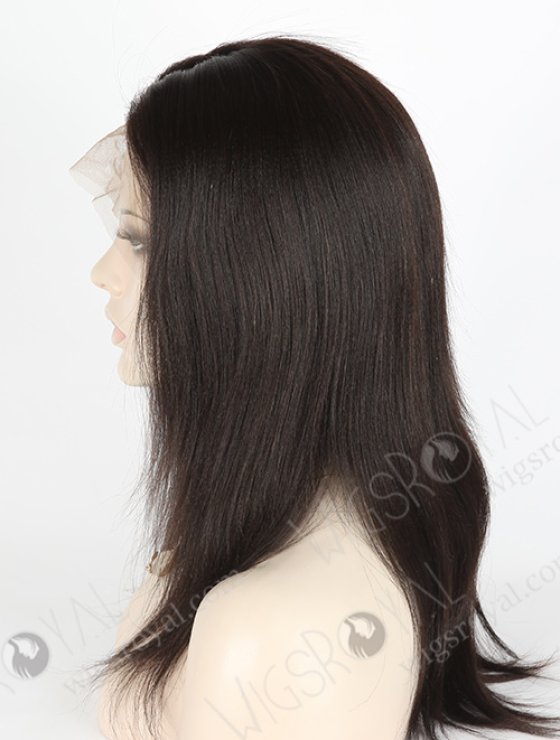 In Stock Indian Remy Hair 14" Yaki Straight Natural Color 360 Lace Wig 360LW-01004-14305