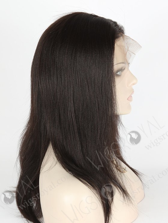 In Stock Indian Remy Hair 14" Yaki Straight Natural Color 360 Lace Wig 360LW-01004-14308