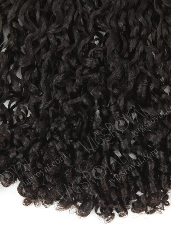 Double Drawn 20'' 5a Peruvian Virgin Root pixie curl Natural Color Hair Wefts WR-MW-154-15777