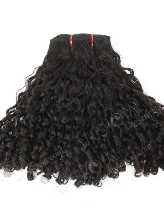 Double Drawn 12'' 5a Peruvian Virgin Root Tight Pixy Natural Color Hair Wefts WR-MW-155-15772