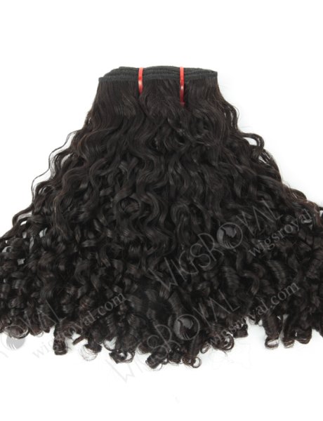 Double Drawn 12'' 5a Peruvian Virgin Root Tight Pixy Natural Color Hair Wefts WR-MW-155