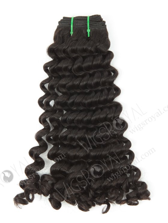 Double Drawn 18'' 5a Peruvian Virgin Deep Curly Natural Color Hair Wefts WR-MW-152-15793