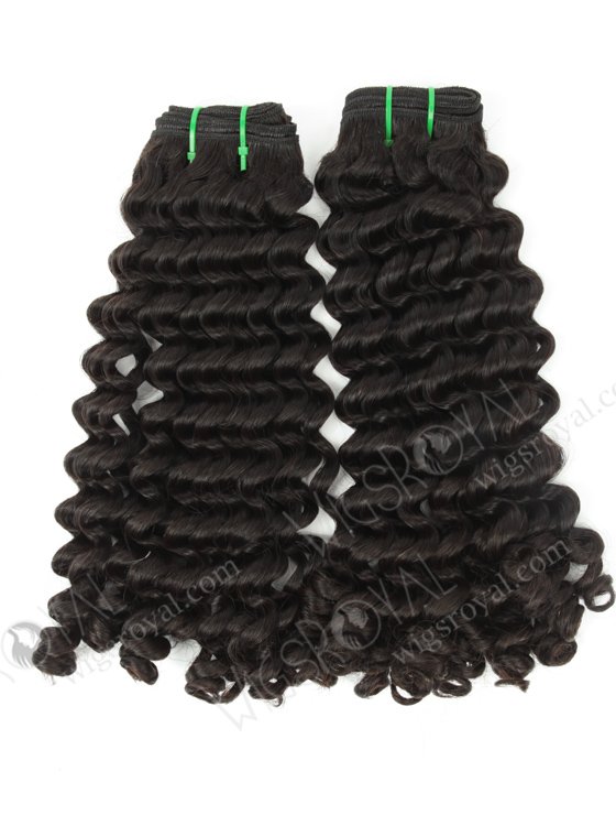 Double Drawn 18'' 5a Peruvian Virgin Deep Curly Natural Color Hair Wefts WR-MW-152-15796