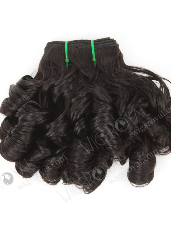 Double Drawn 16'' 5a Peruvian Virgin Curl As Pictures Natural Color Hair Wefts WR-MW-156-15763
