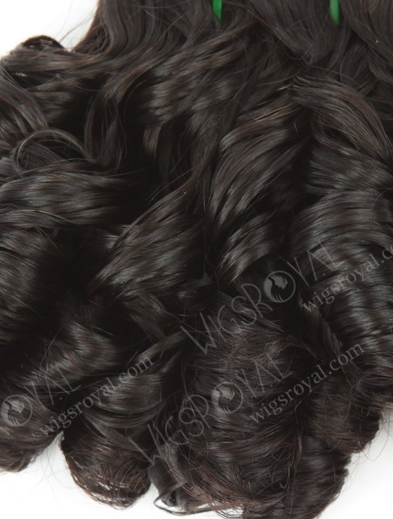 Double Drawn 16'' 5a Peruvian Virgin Curl As Pictures Natural Color Hair Wefts WR-MW-156-15765