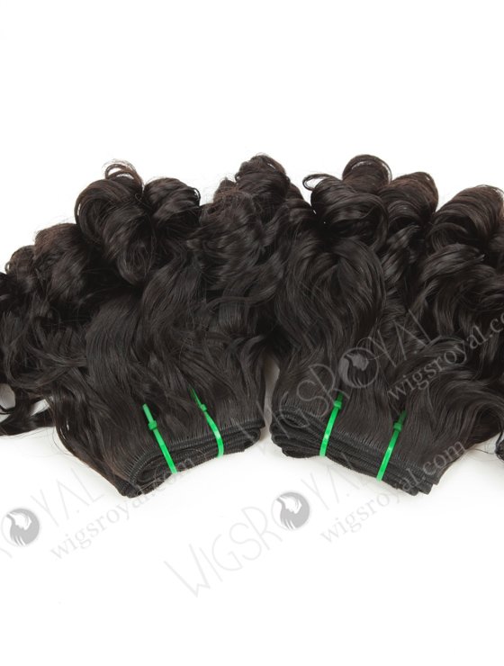 Hot Selling 16'' Wavy With Curl Tip Natural Color 5A Double Drawn Hair ExtensionWR-MW-156-15768