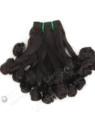 Best Quality 14'' 7A Double Drawn Peruvian Virgin Natural Color Straight With Curl Tip Hair Wefts WR-MW-157