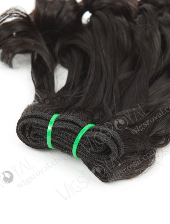 Double Drawn 14'' 7a Peruvian Virgin Curl As Pictures Natural Color Hair Wefts WR-MW-157-15756