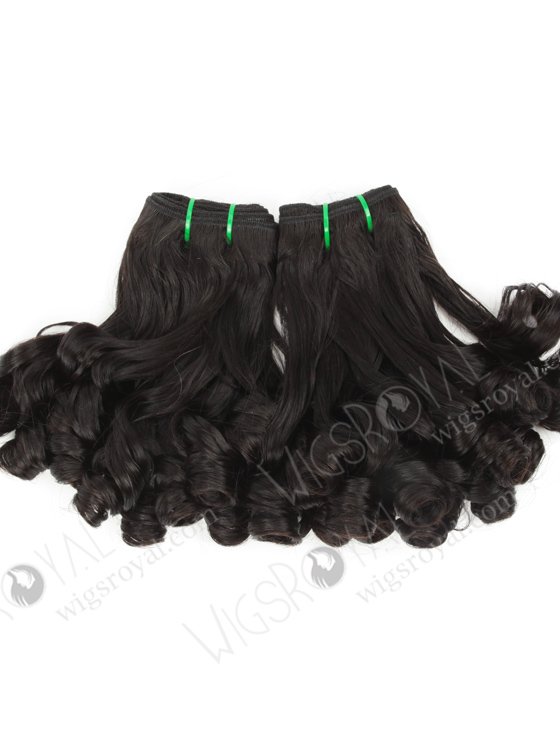 Double Drawn 14'' 7a Peruvian Virgin Curl As Pictures Natural Color Hair Wefts WR-MW-157-15759