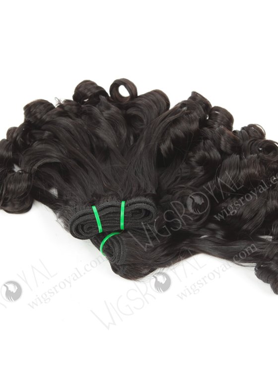 Double Drawn 14'' 7a Peruvian Virgin Curl As Pictures Natural Color Hair Wefts WR-MW-157-15757