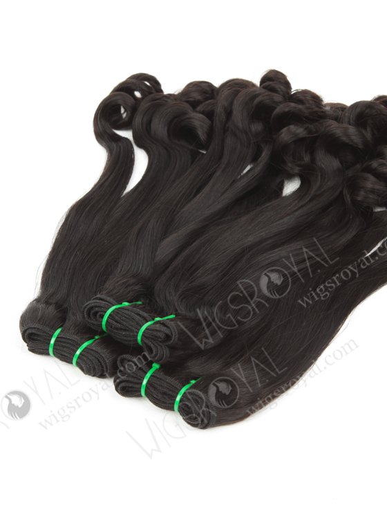 Double Drawn 18'' 7a Peruvian Virgin Curl As Pictures Natural Color Hair Wefts WR-MW-158-15746