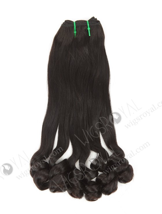 Double Drawn 18'' 7a Peruvian Virgin Curl As Pictures Natural Color Hair Wefts WR-MW-158-15748