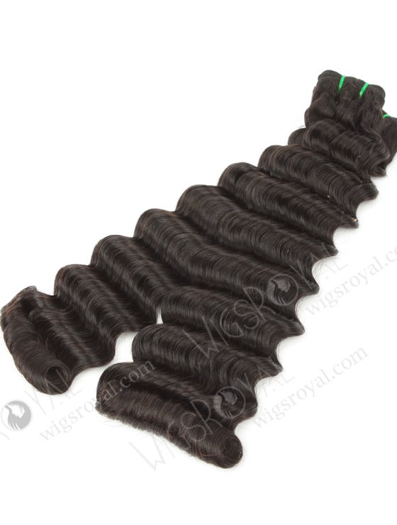 High Quality Double Drawn 20'' 5A Peruvian Virgin Deep Body Wave Natural Color Hair Wefts WR-MW-159-15736
