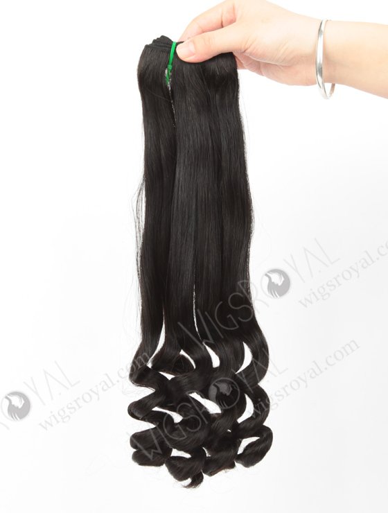 Fashionable Double Drawn 18'' 7A Peruvian Virgin Tighter Tip Curl Hair Wefts WR-MW-158-15750