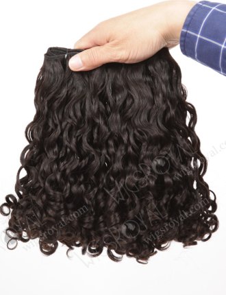 Top Quality 12'' Peruvian Virgin Curl As Pictures Natural Color Hair Wefts WR-MW-150