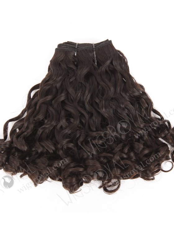 Top Quality 10'' Peruvian Virgin Bouncy Curl(Looser tip) Natural Color Hair Wefts WR-MW-148-15821