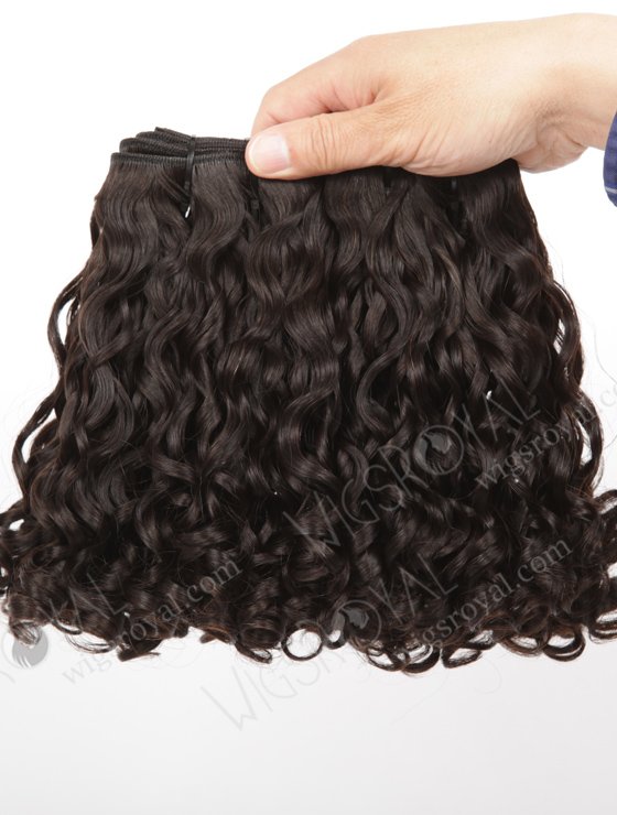 Top Quality 10'' Peruvian Virgin Curl As Pictures Natural Color Hair Wefts WR-MW-148-15820