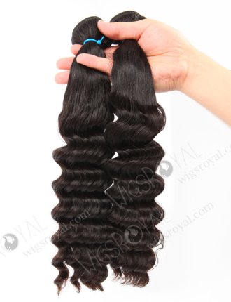 Fashionable Double Draw 20'' Peruvian Virgin Deep Body Wave Human Hair Wefts WR-MW-142