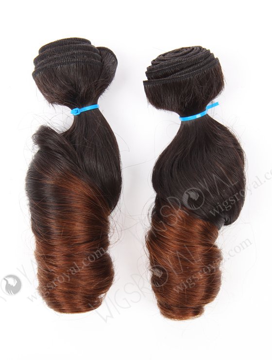 Double Draw 10'' Peruvian Virgin Loose Spiral Curl T-natural/30# Color Human Hair Wefts WR-MW-144-15840