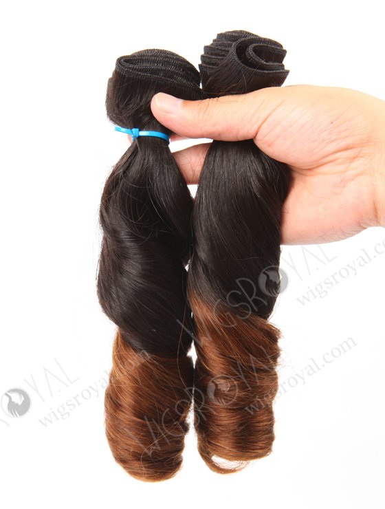 Double Draw 10'' Peruvian Virgin Loose Spiral Curl T-natural/30# Color Human Hair Wefts WR-MW-144-15841