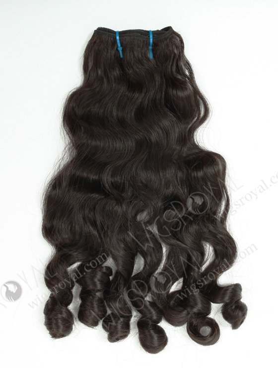 Luxurious 18'' Indian Remy Custom Curl Natural Color Human Hair Wefts WR-MW-138-15872