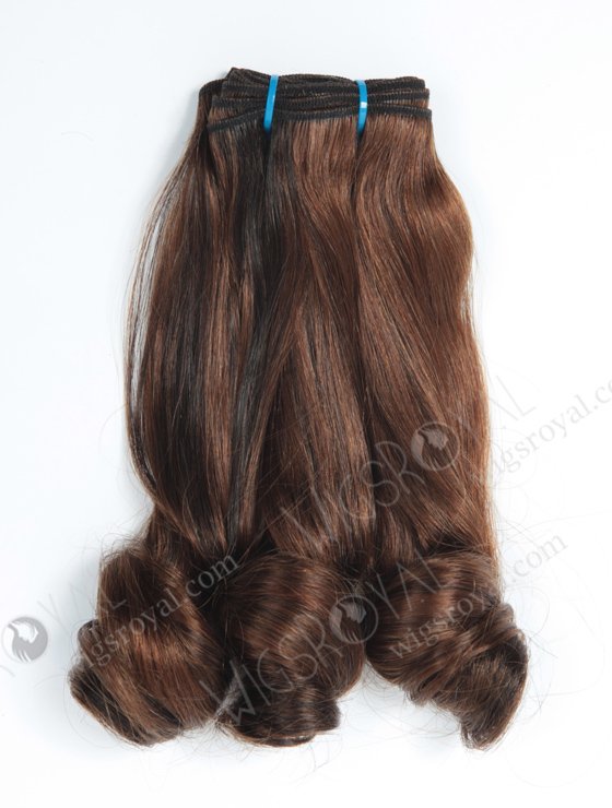 Grade 7A Highlight Color Straight With Spiral Curl Tip Peruvian Virgin Human Hair Wefts WR-MW-124-15951