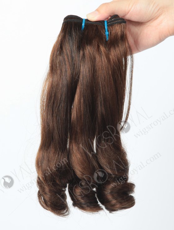 Grade 7A Highlight Color Straight With Spiral Curl Tip Peruvian Virgin Human Hair Wefts WR-MW-124-15948
