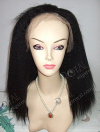 In Stock Synthetic Hair Lace Front Wig 18" Kinky Straight Color 1B# SP-014-1