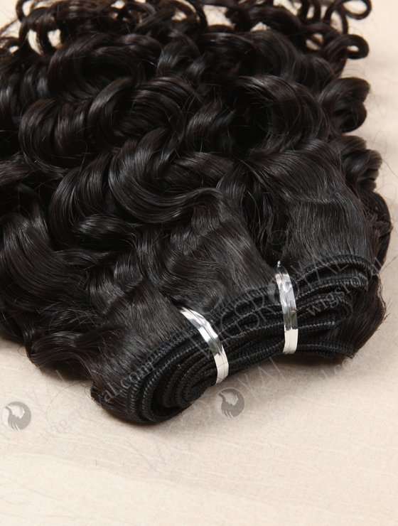 7A grade Double Draw 100% Indian Virgin Curly 15mm Hair Weft WR-MW-098-16096