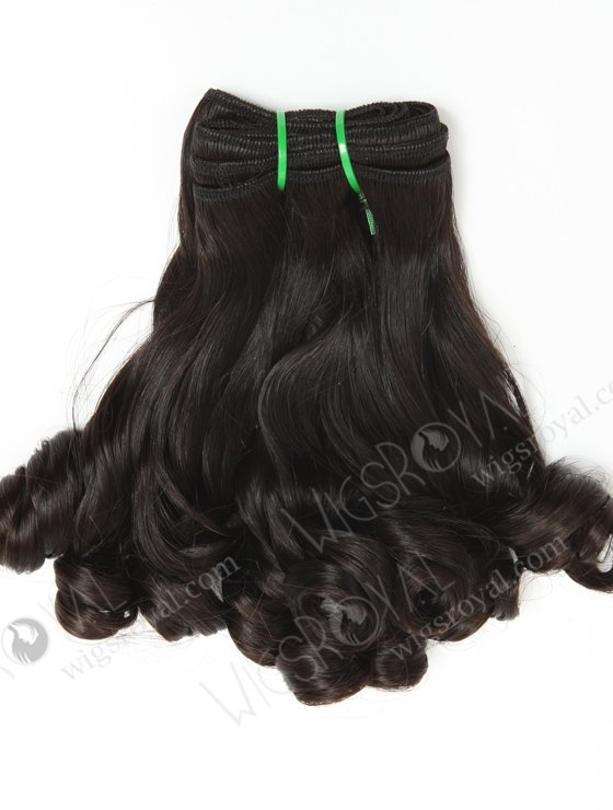 Hot Selling Straight With Curl Tip 12'' Peruvian Virgin Human Hair Wefts WR-MW-106-16051