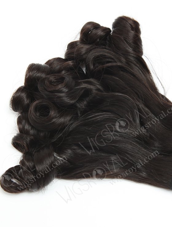 Hot Selling Straight With Curl Tip 12'' Peruvian Virgin Human Hair Wefts WR-MW-106-16052