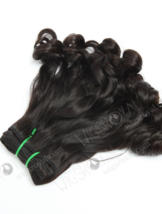 Hot Selling Straight With Curl Tip 12'' Peruvian Virgin Human Hair Wefts WR-MW-106-16049